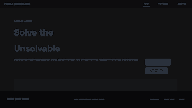 Clay UI prototype homepage: a plain dark layout with a 'Solve the Unsolvable' headline.