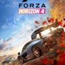 Forza Horizon 4 cover art: an orange convertible drifting through falling autumn leaves.