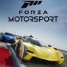 Forza Motorsport cover art: a yellow and a blue race car mid-race on a track.
